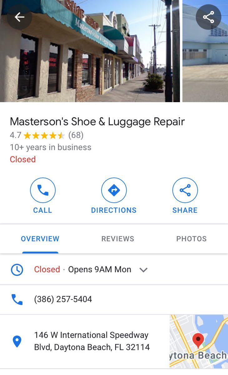 Masterson s Shoe Luggage Repair Daytona Beach FL Nextdoor