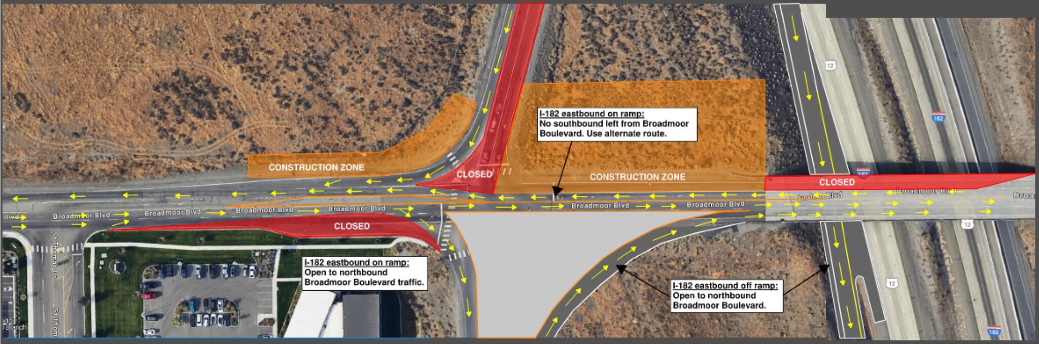 🚧 New Loop Ramp at I-182 & Broadmoor Blvd Interchange! (City of Pasco ...
