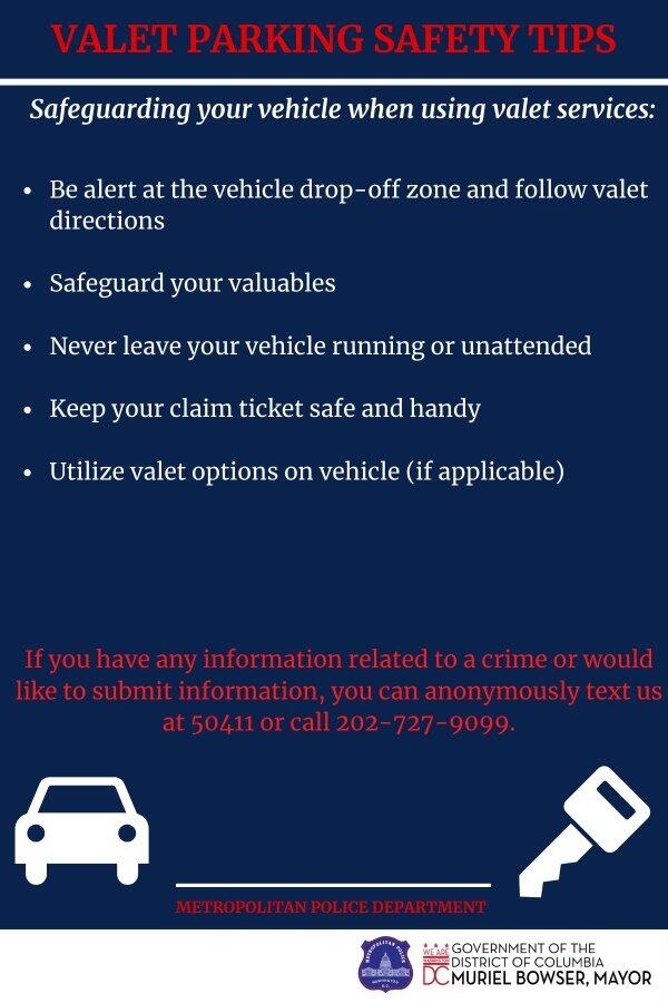 Valet Parking Safety Tips (Metropolitan Police Department) — Nextdoor ...