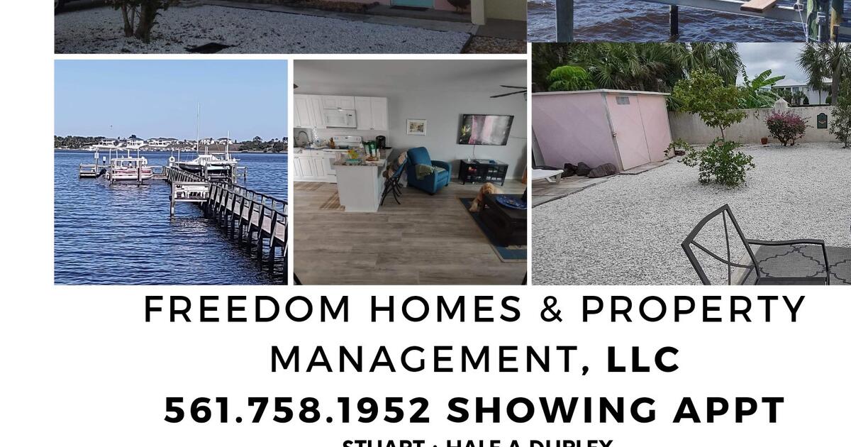 300,000 Updated Duplex Furnished turnkey 2/1 half duplex Owners Dock