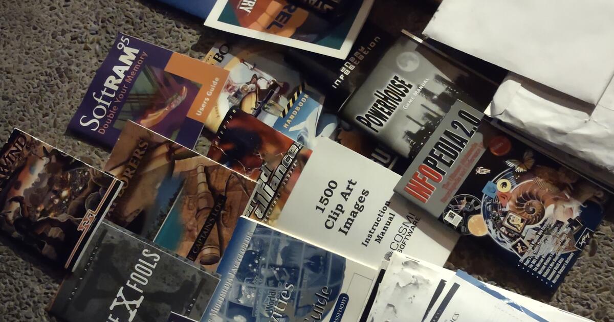 Boxlad Boxload of Classic PC Computer Software & Manuals - Free for Free in ...