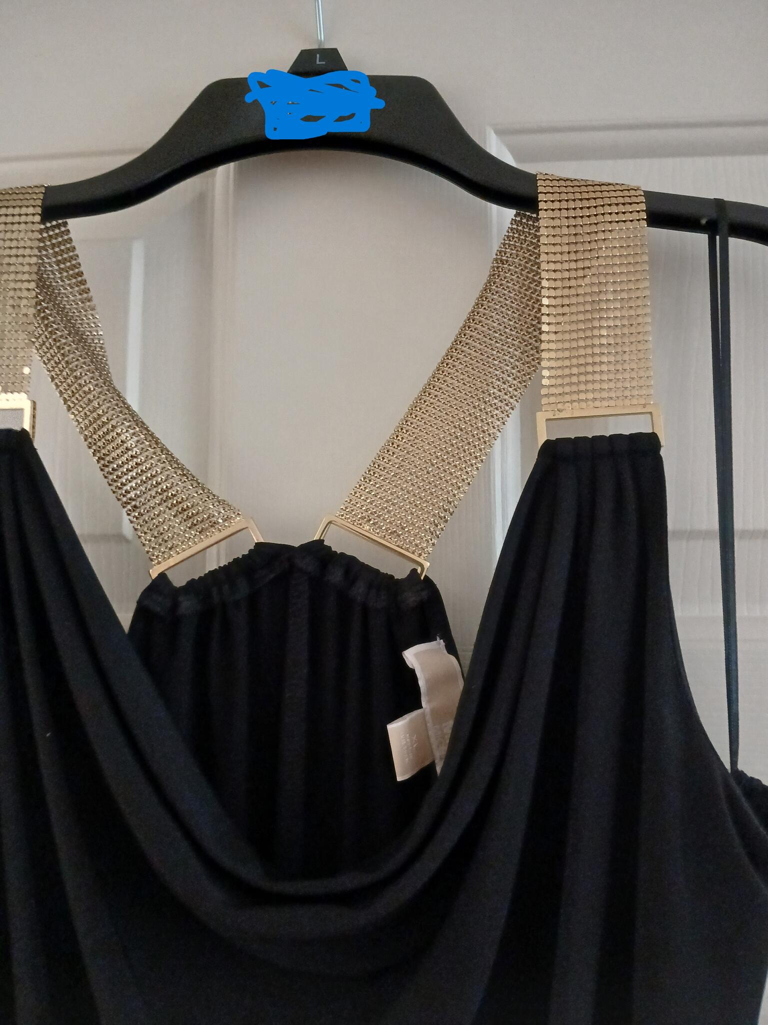 Michael Kors Black Dress With Gold Metal Straps - Size Large For $50 In San  Jose, CA | For Sale & Free  Nextdoor