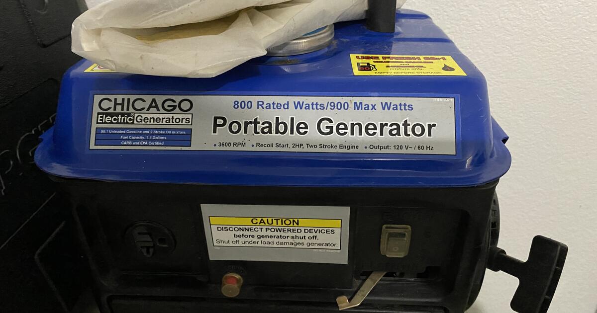 2HP Chicago Portable Generator 800/900w for 109 in Frisco, TX Finds