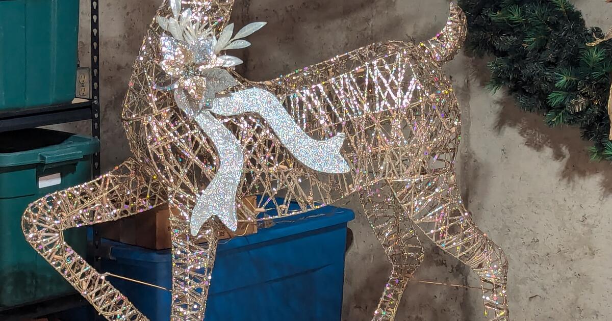 Light up outdoor reindeer decoration for 50 in topeka ks for sale