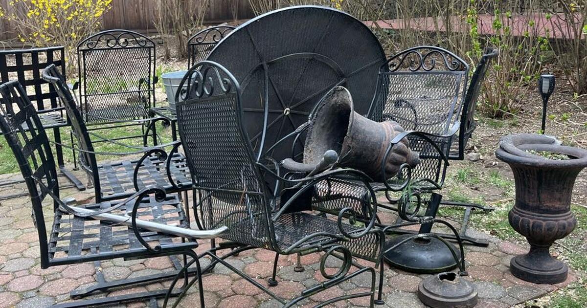 Free damaged metal patio furniture and grill for Free in Mamaroneck