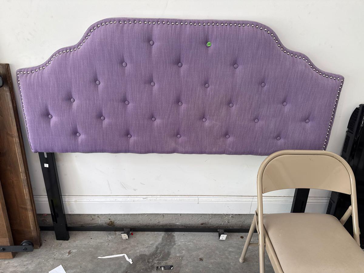 Purple Upholstered Headboard