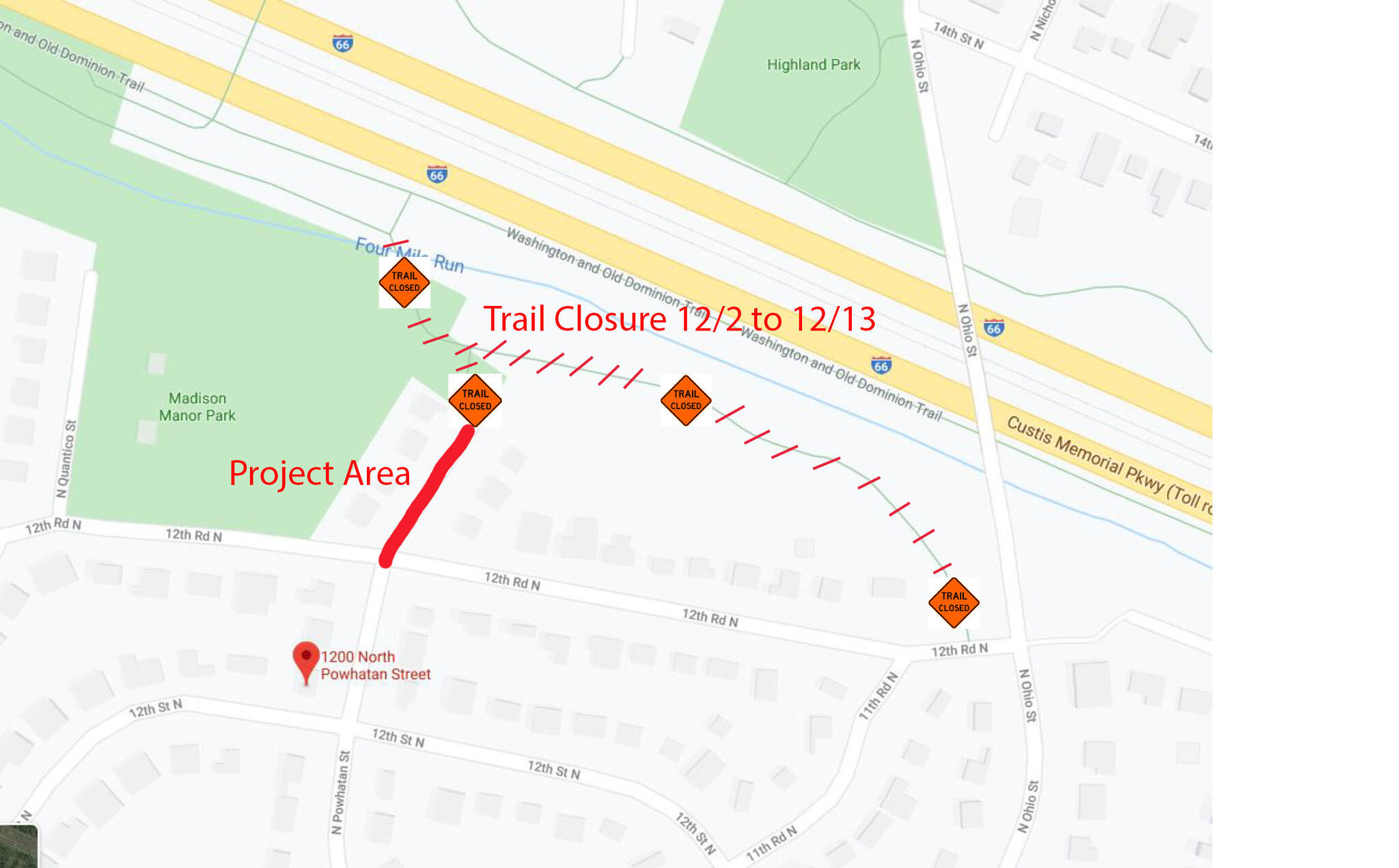 Sanitary Sewer Relining Work N Powhatan St b/w 12th Rd N and