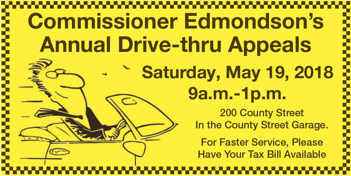Commissioner Edmondson's Annual DriveThru Appeals is This Saturday