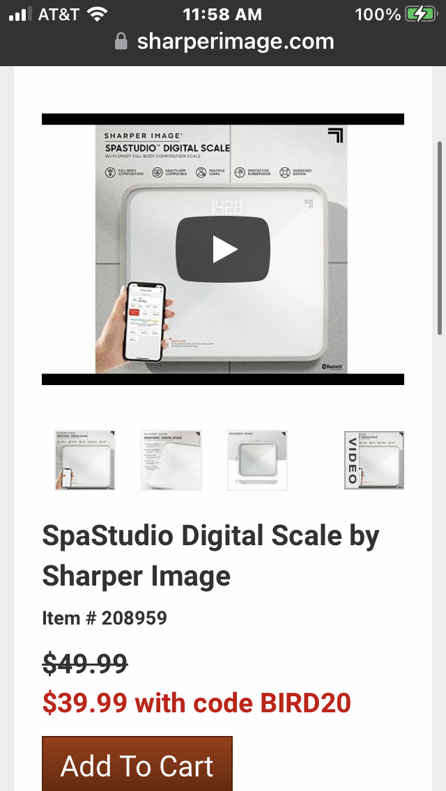 SHARPER IMAGE 1015793 Spastudio Digital Scale User Manual