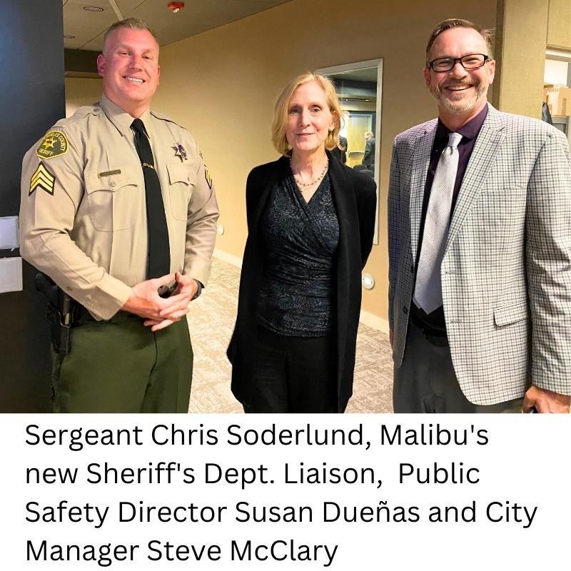 Malibu's New Liaison to the Malibu/Lost Hills Sheriff's Station
