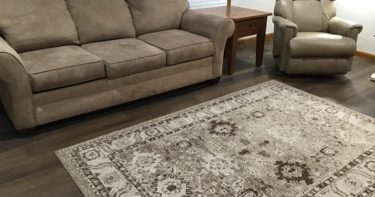 End Table Off Area Rug Couch, recliner, end table, area rug SOLD, pending pick up for $325 in ...