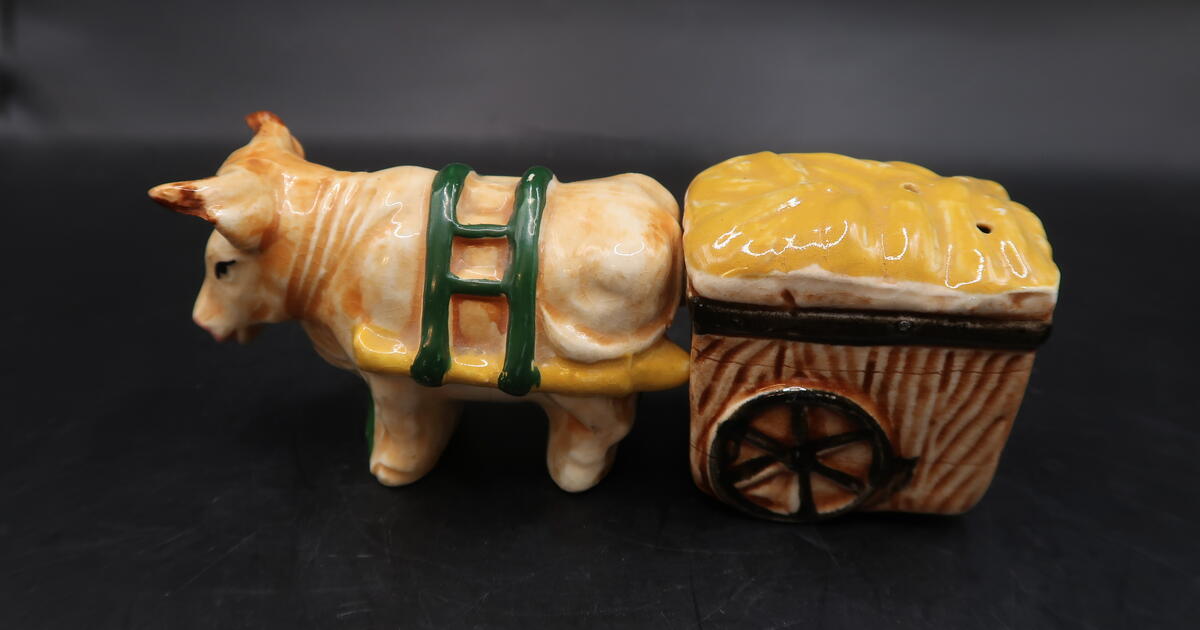 VINTAGE ox and cart SALT & PEPPER SHAKER SET JAPAN for 11 in Lake Oswego, OR For Sale & Free