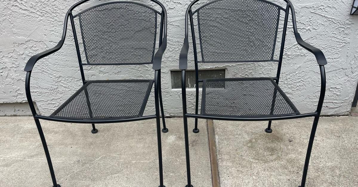 Davenport Stackable Black Steel Frame Stationary Dining Chair(s) with