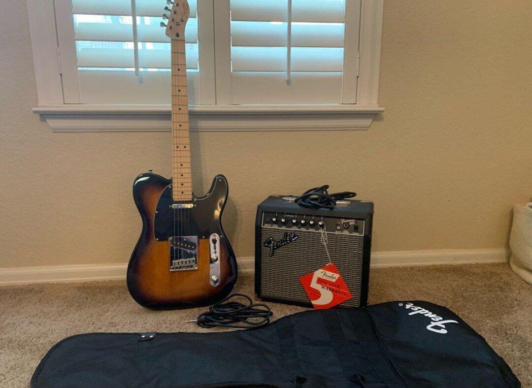 Was 170 NOW 120! Squire Telecaster Electric Guitar Pack With Fender