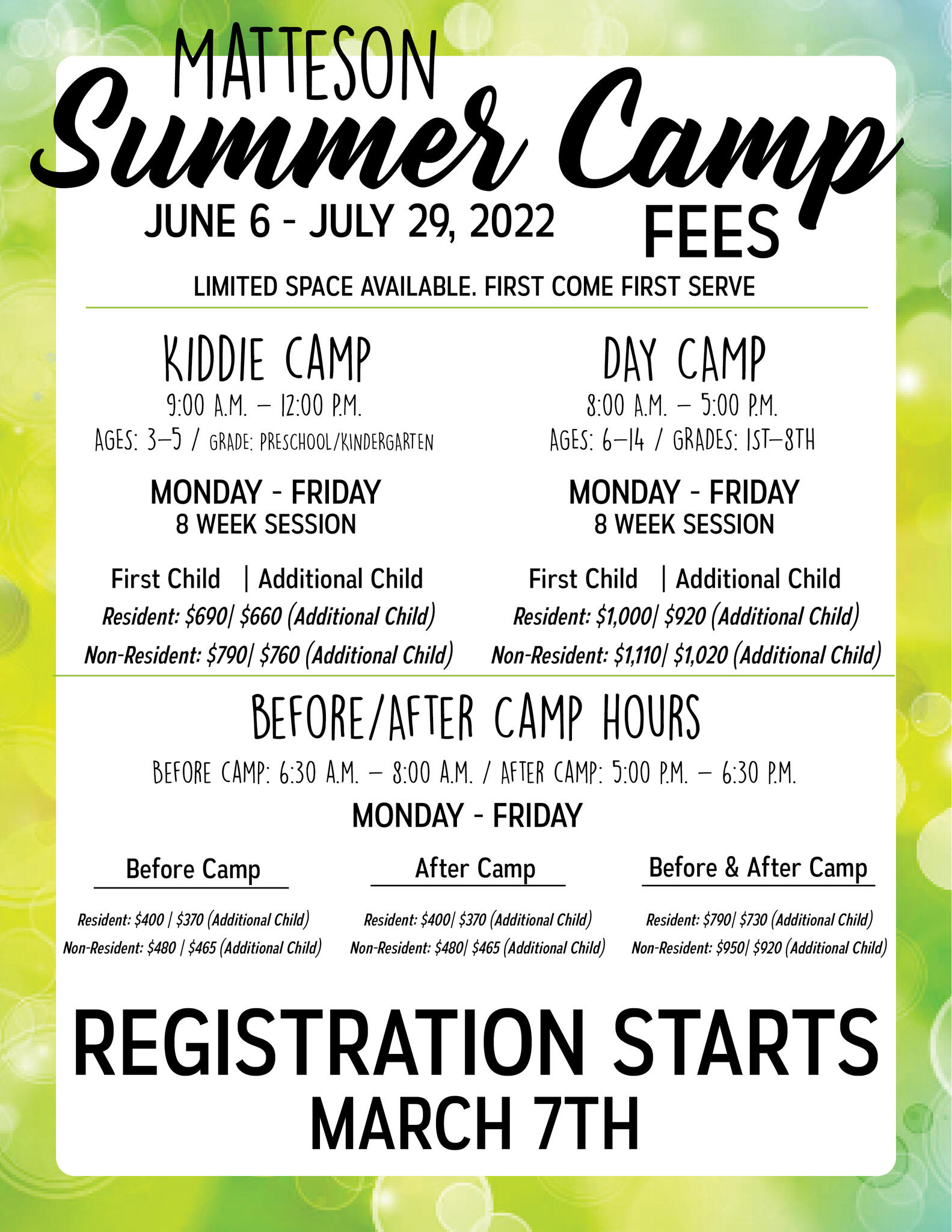 Matteson Summer Camp 2022! (Village of Matteson) — Nextdoor — Nextdoor