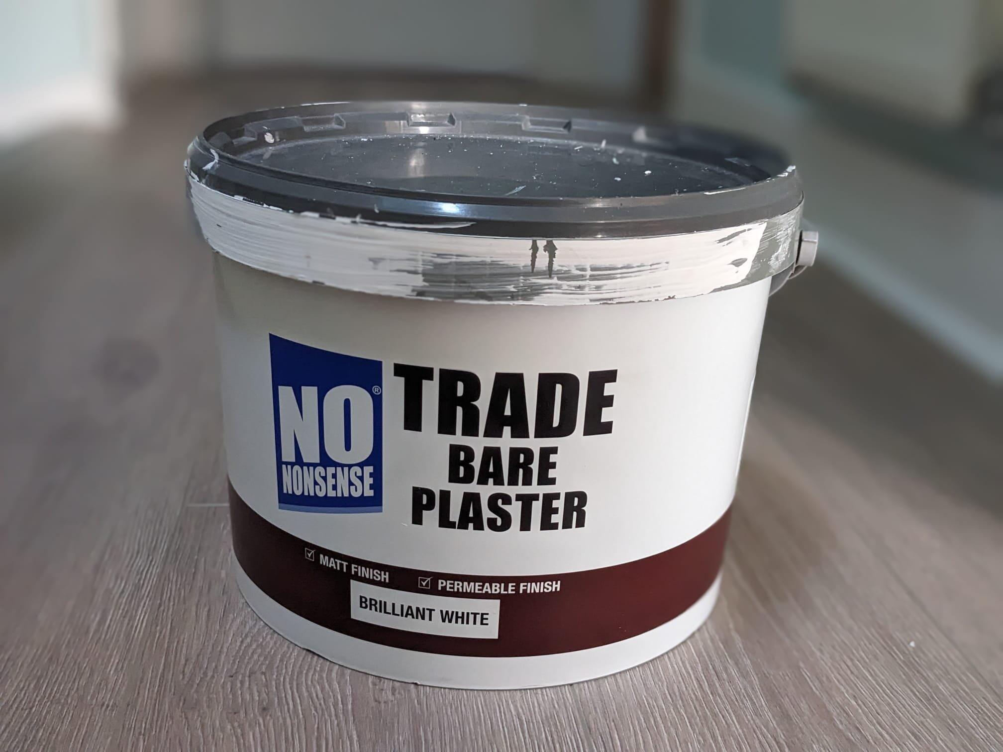 no nonsense bare plaster paint white