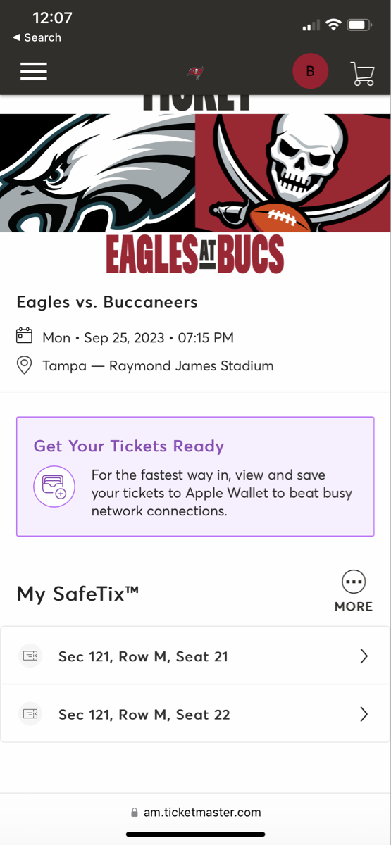 Buccaneers Vs Eagles For $600 In Palm Harbor, FL