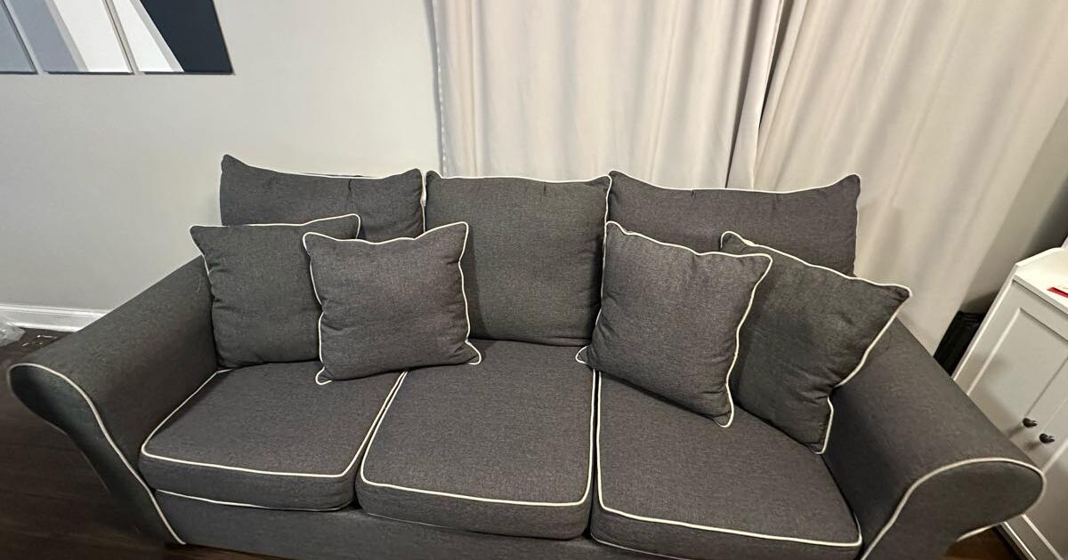 Gray Sofa W Antique White Piping For 300 In Baltimore MD For Sale   E5d3fb4c00a5c8b17672b305fb453df1 .crop1200x630 