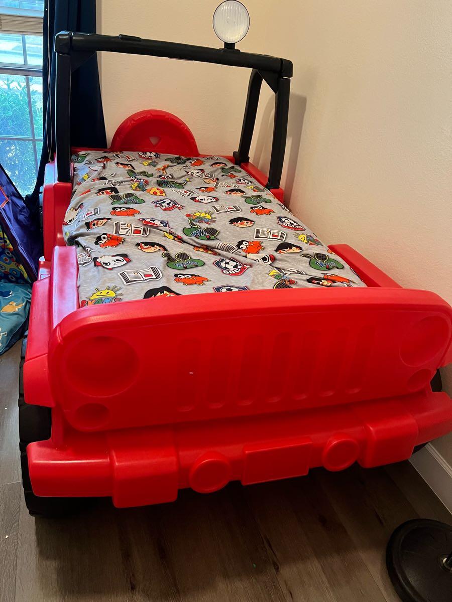 Little Tikes Jeep Wrangler Toddler To Twin Convertible Bed, Red For $150 In Frisco, TX | For Sale & Free — Nextdoor Little Tikes Jeep Wrangler Toddler To Twin Convertible Bed, Red For $150 In Frisco, TX | For Sale & Free — Nextdoor