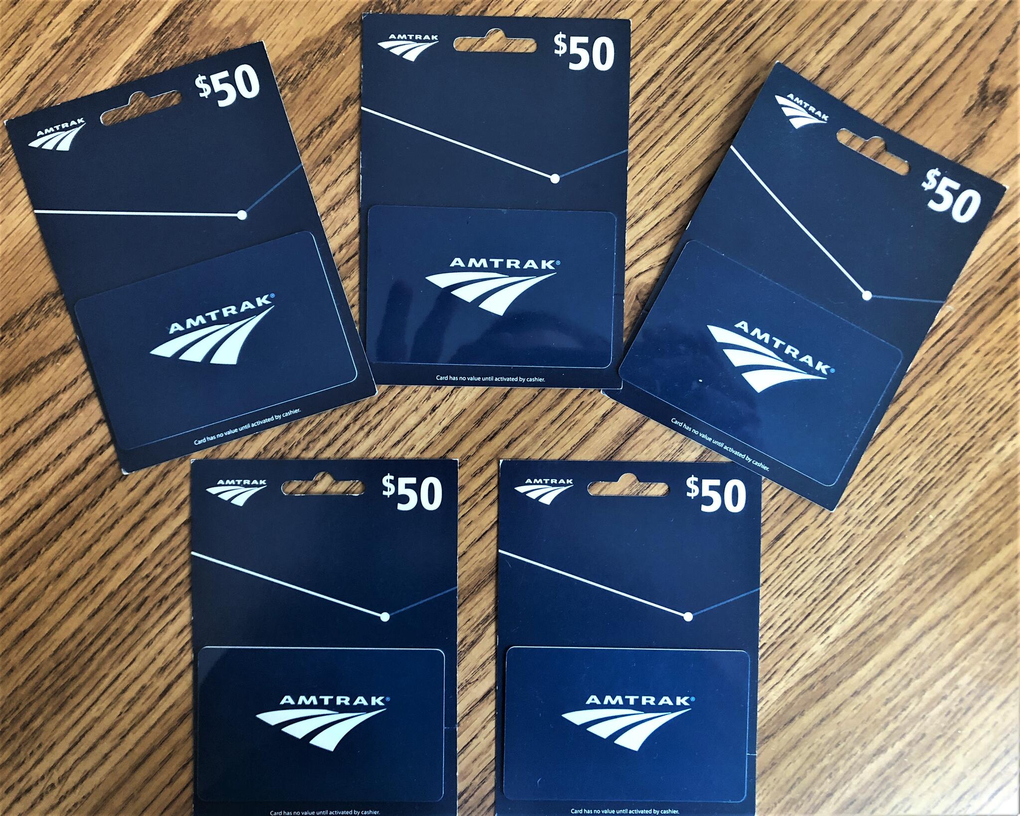 Amtrak Train Gift Cards Buy 4 Get 1 Free for 200 in Overland Park