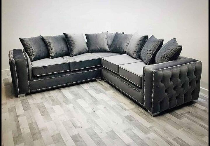 Modern Chesterfield L Shaped Sofa UK Built With Delivery Por £450