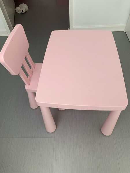 Handvest Onheil pk IKEA MAMMUT Roze Tafel Met Stoel Voor 5 € In Almere, FL | Gratis/Te Koop —  Nextdoor