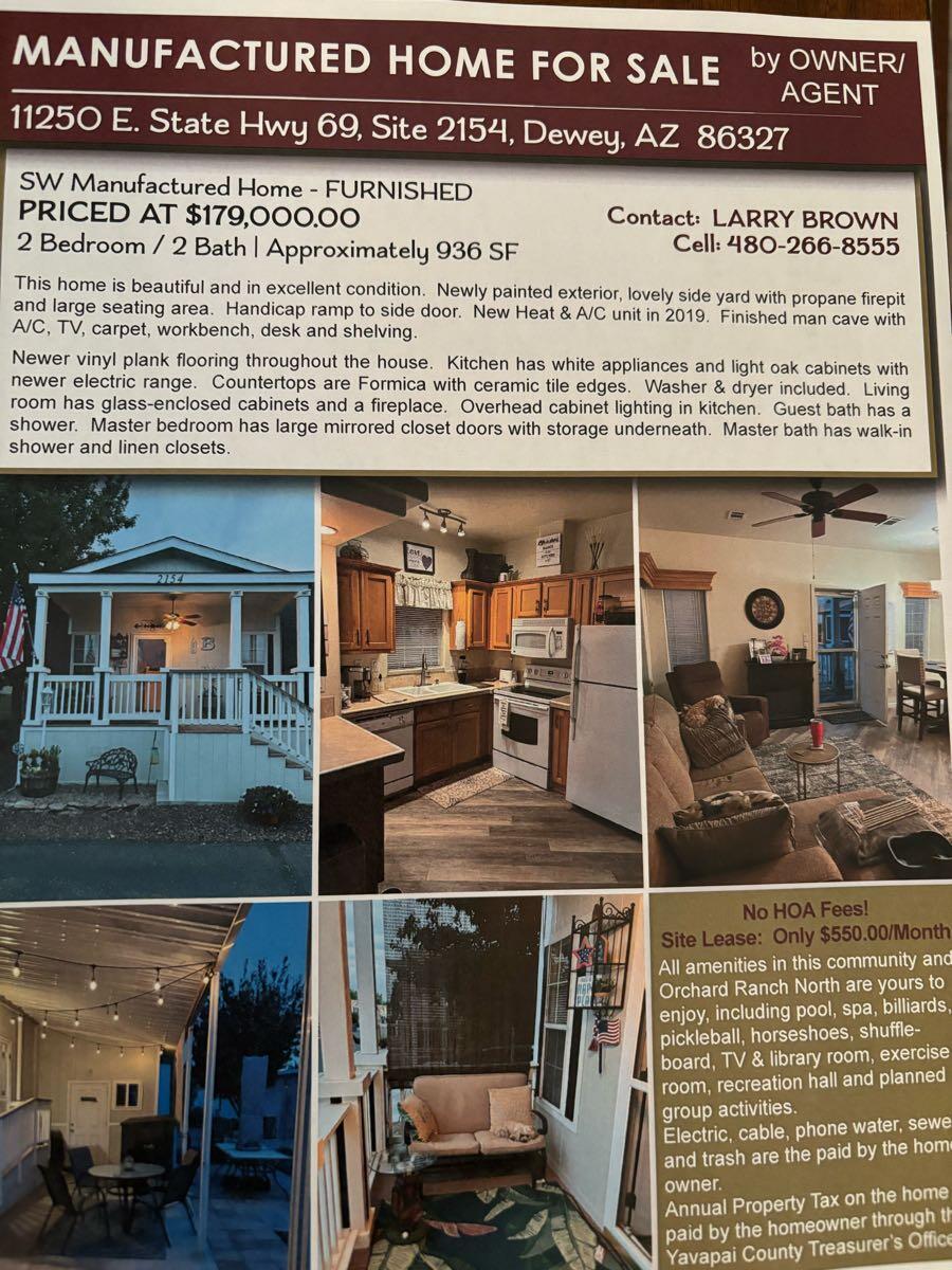 Mobil home in Orchard Ranch. for 179000 in Dewey, AZ For Sale & Free