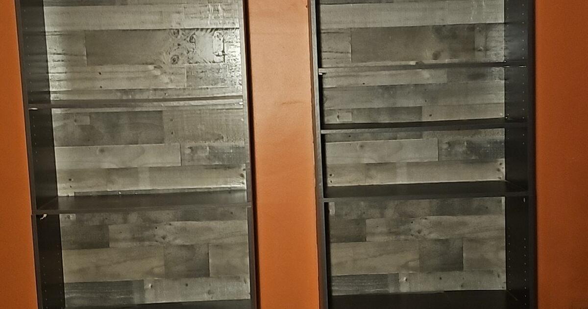 Four bookcases painted amoire four ikea wardrobes one corner