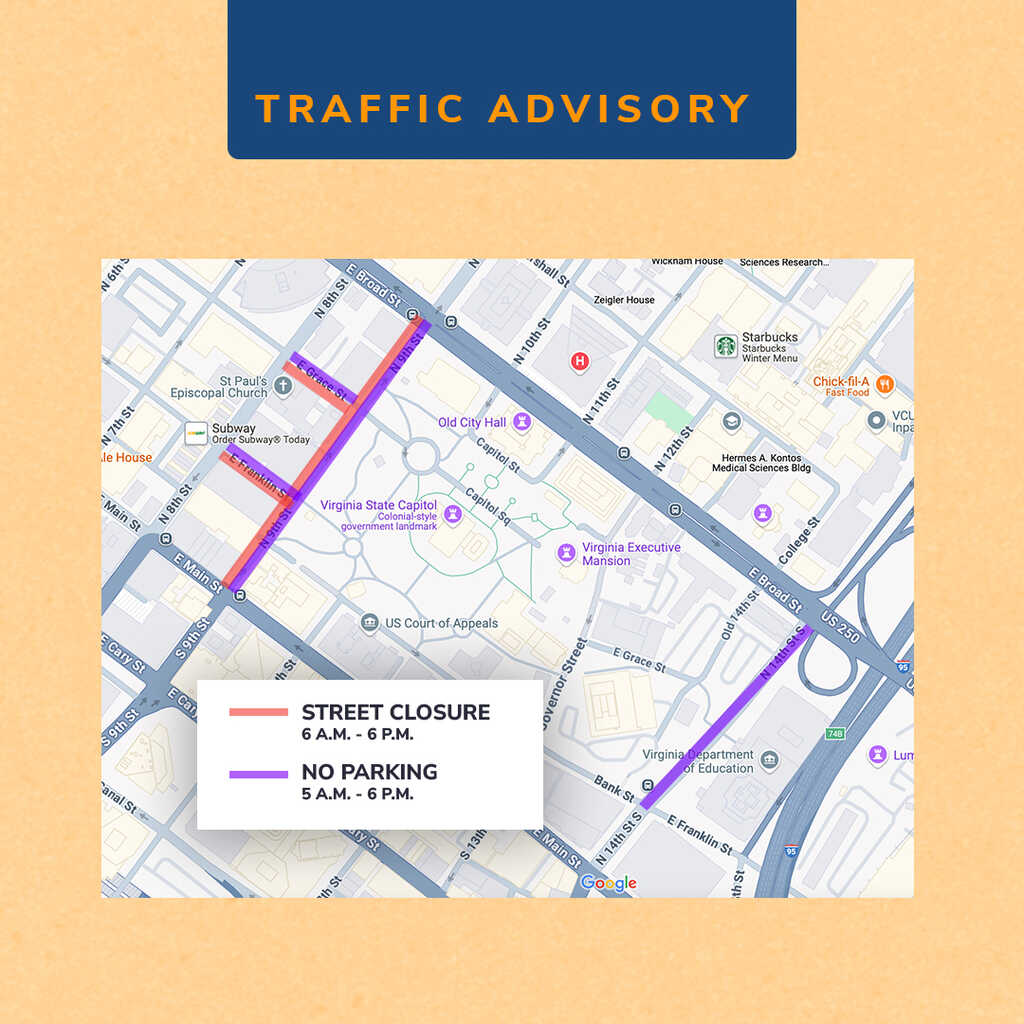 Traffic Advisory: Lobby Day 2025 Road Closures and No Parking Zones