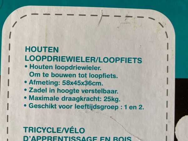 Loopfiets/driewieler Voor € In Oosterhout, NB | Gratis/Te — Nextdoor