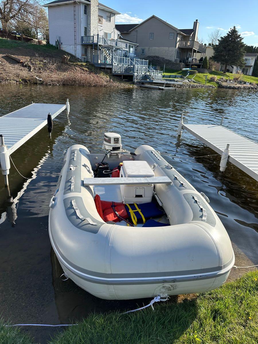 Inflatable Dinghy, motor, and trailer for $3000 in Cement City, MI ...