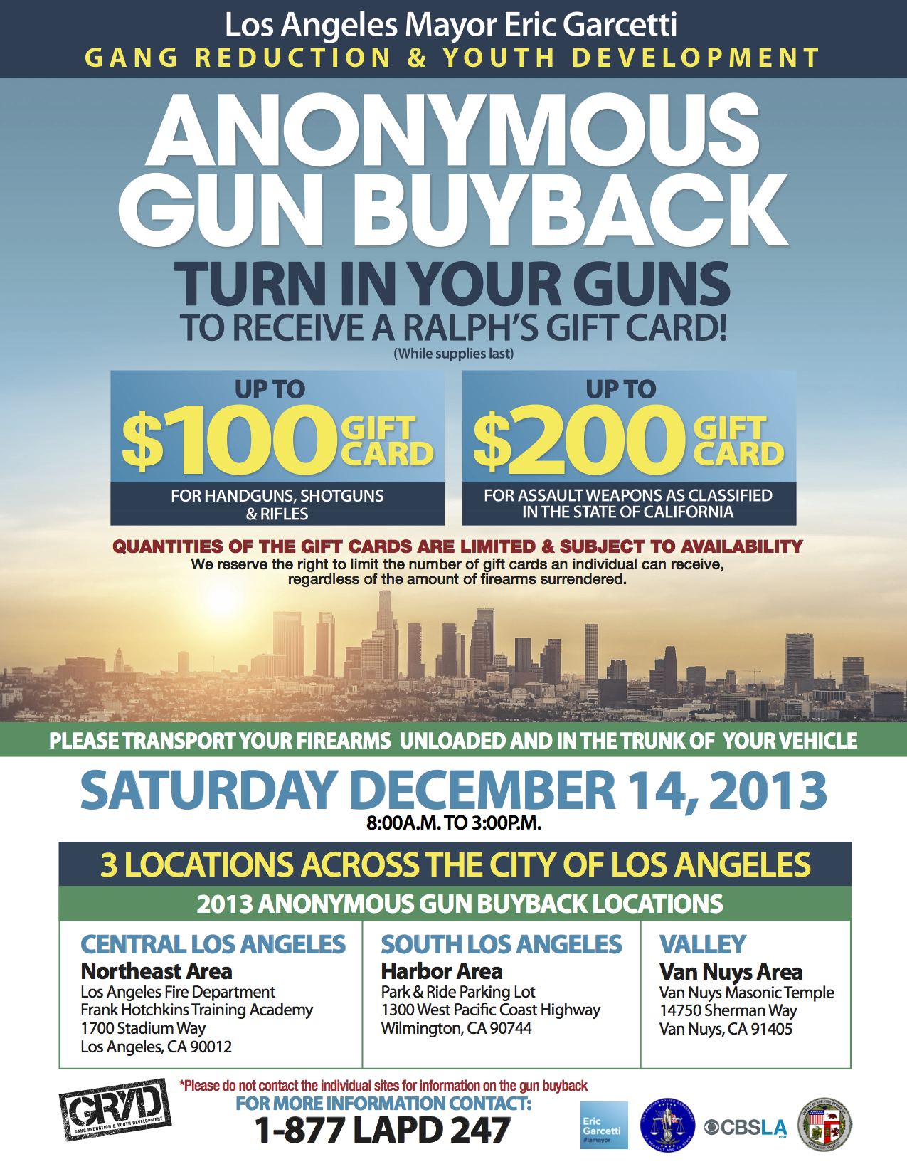 LAPD Gun Buyback Tomorrow (City of Los Angeles) — Nextdoor — Nextdoor