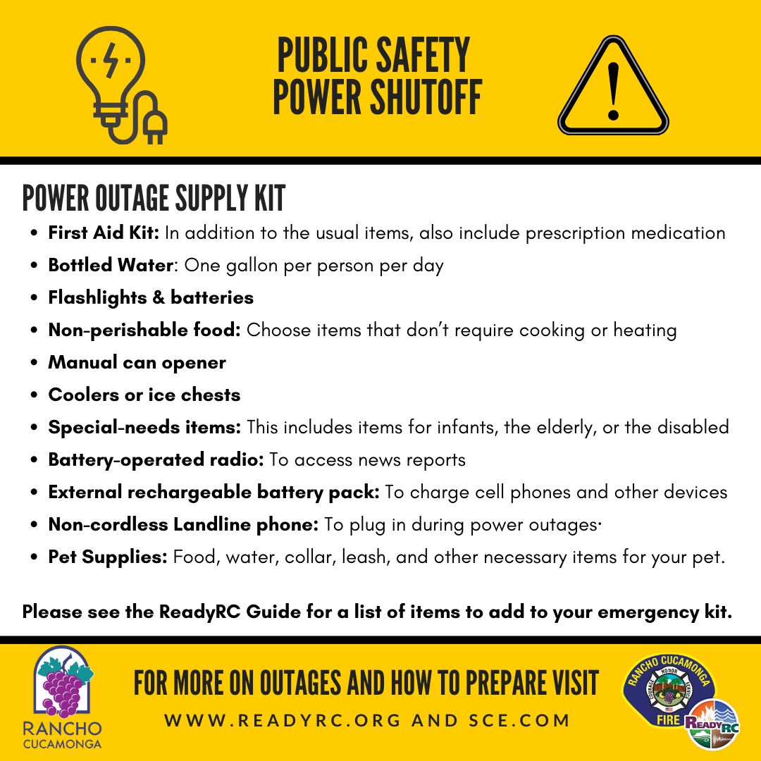 Information About Power Outages - HSA - Stanislaus County