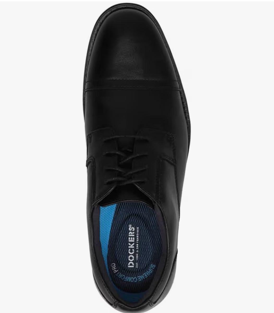 Dockers Mens Belvedere Black Dress Casual Performance Oxfords (12) Dockers Mens Belvedere Polished Lace-Up Oxford Dress Shoe  main image 4