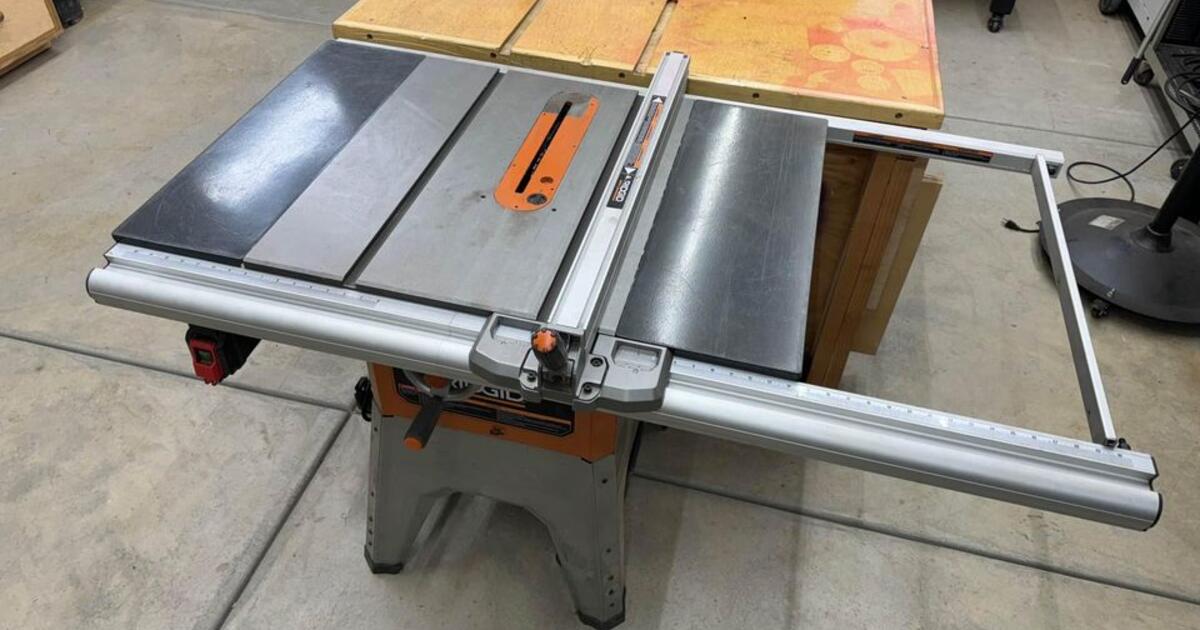 RIDGID R4520 Contractor Table Saw for $480 in Rancho Cordova, CA | For ...