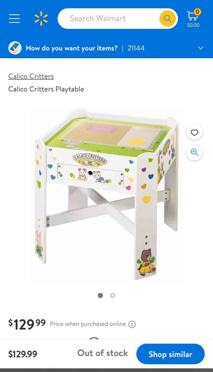 Calico critters play table online