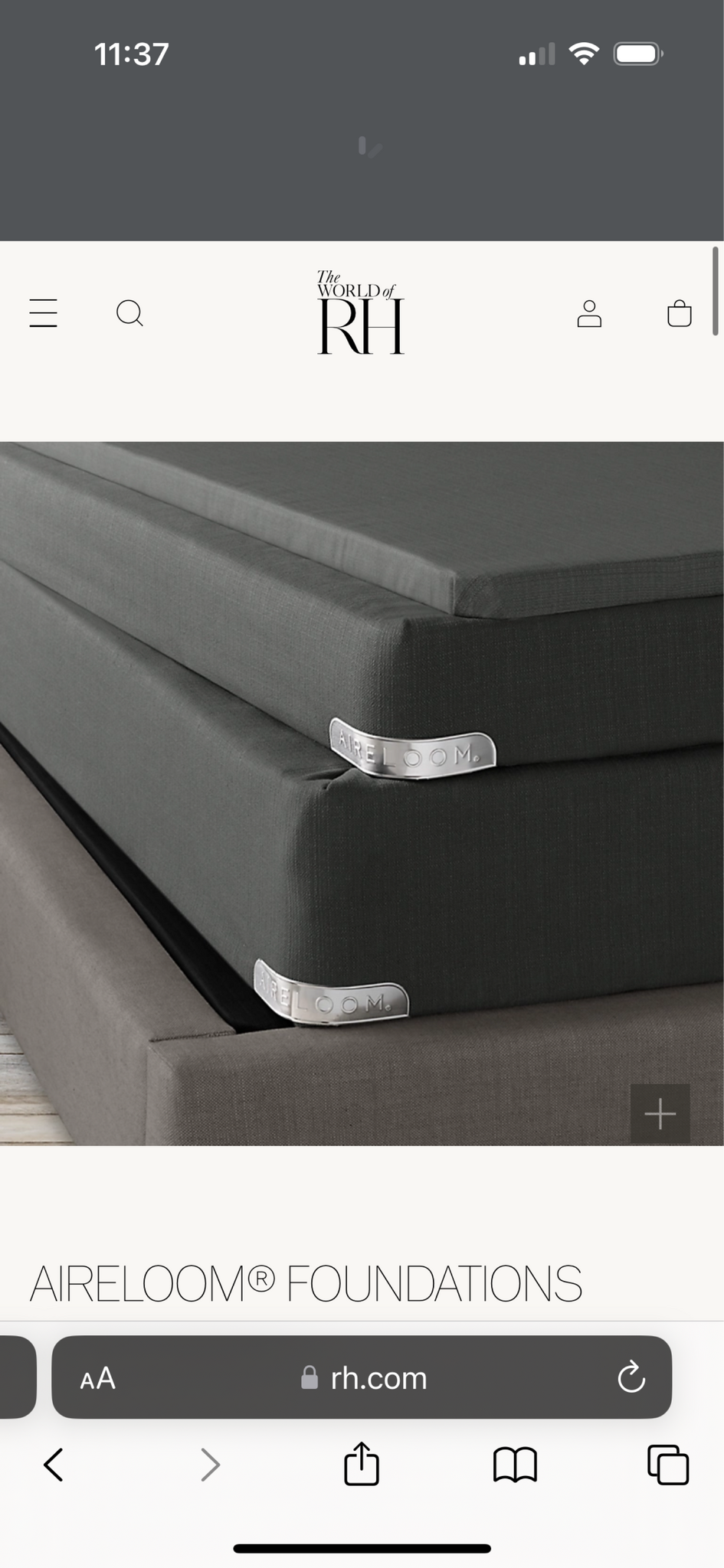 Restoration Hardware Aireloom King Mattress Foundations Like New for