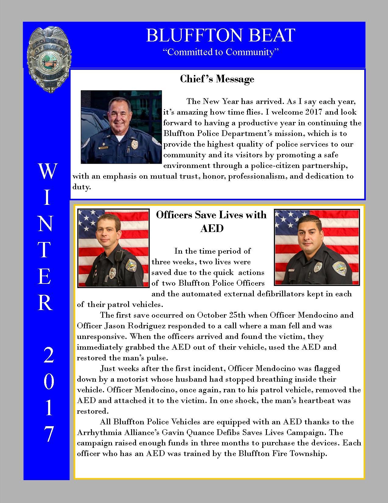 Bluffton PD Winter Newsletter (Bluffton Police Department) — Nextdoor ...