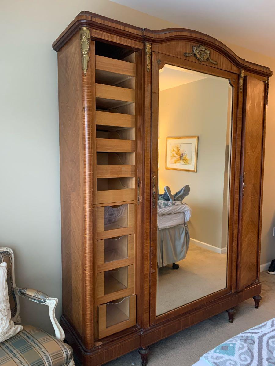 FREE Antique stunning mirrored door armoire for Free in Long Beach, NY