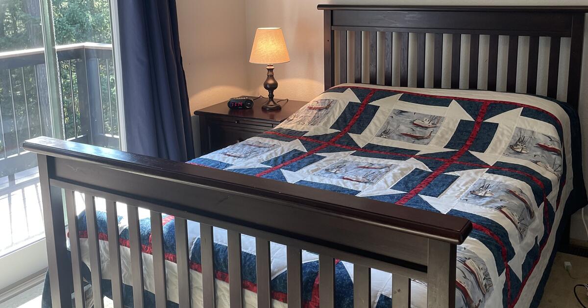 FREE convertible crib (to double bed) and nightstand for Free in Lake