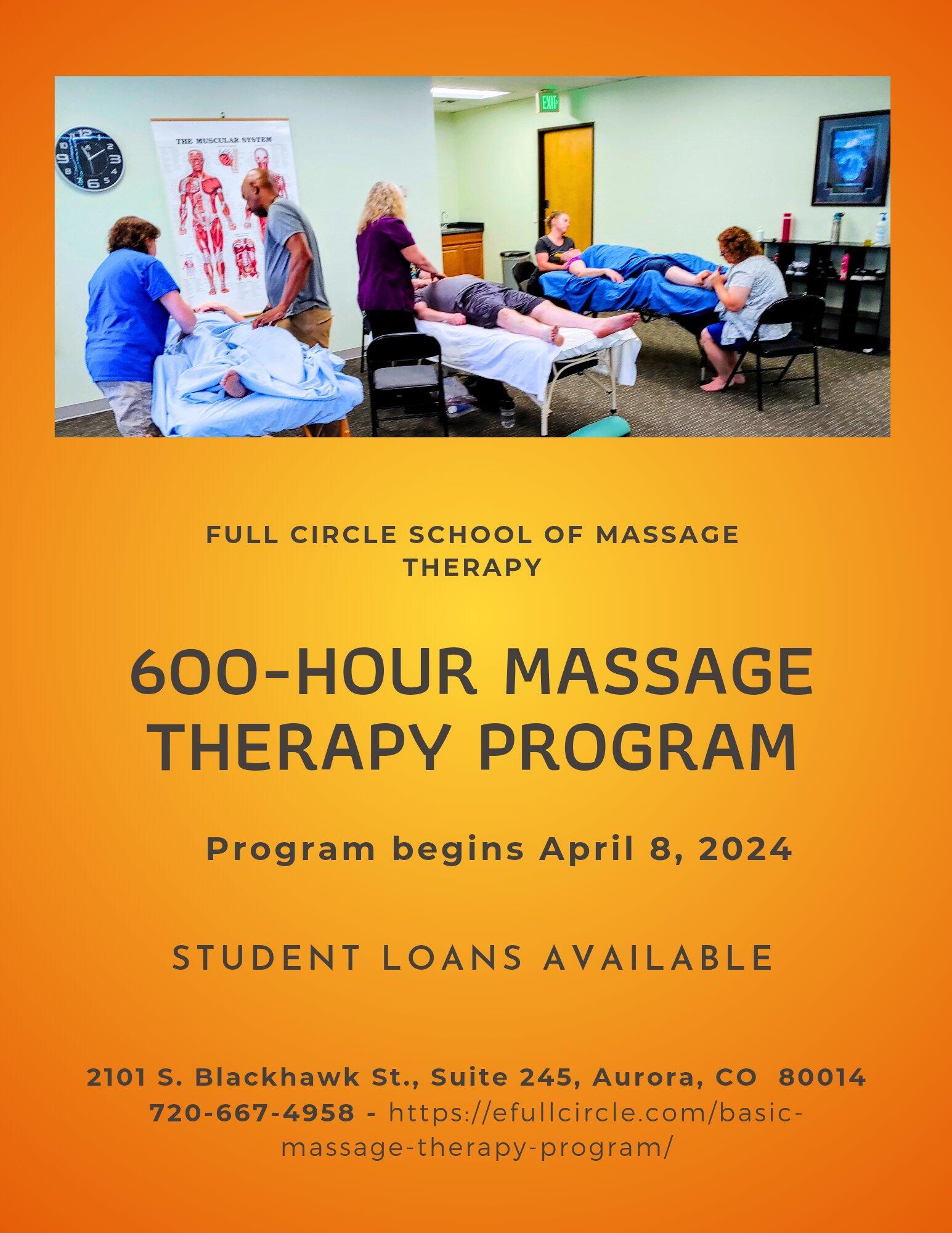 Full circle massage 2025 school