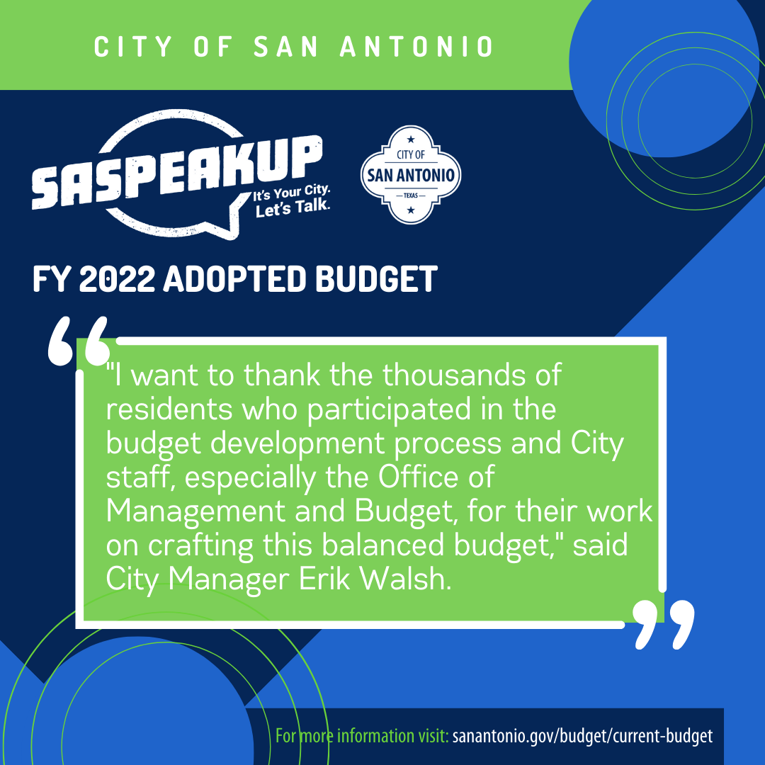 City of San Antonio Fiscal Year 2022 Adopted Capital and Operating Budget (City of San Antonio