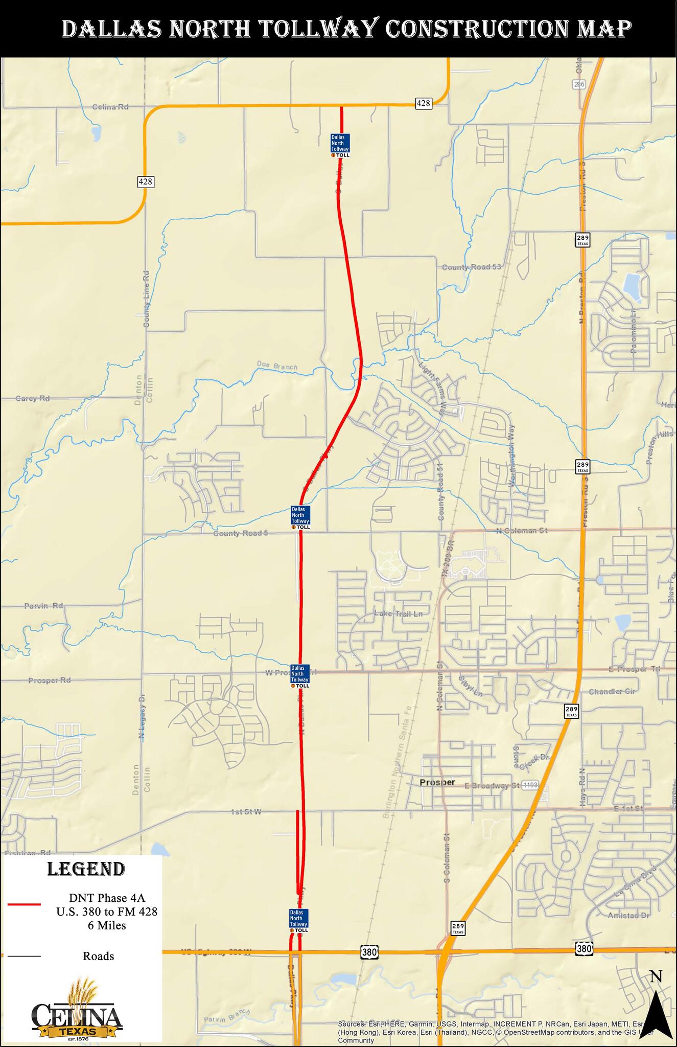Dallas North Tollway Map Dallas North Tollway Phase 4A - Us380 To Fm428 (City Of Celina) &Mdash;  Nextdoor — Nextdoor