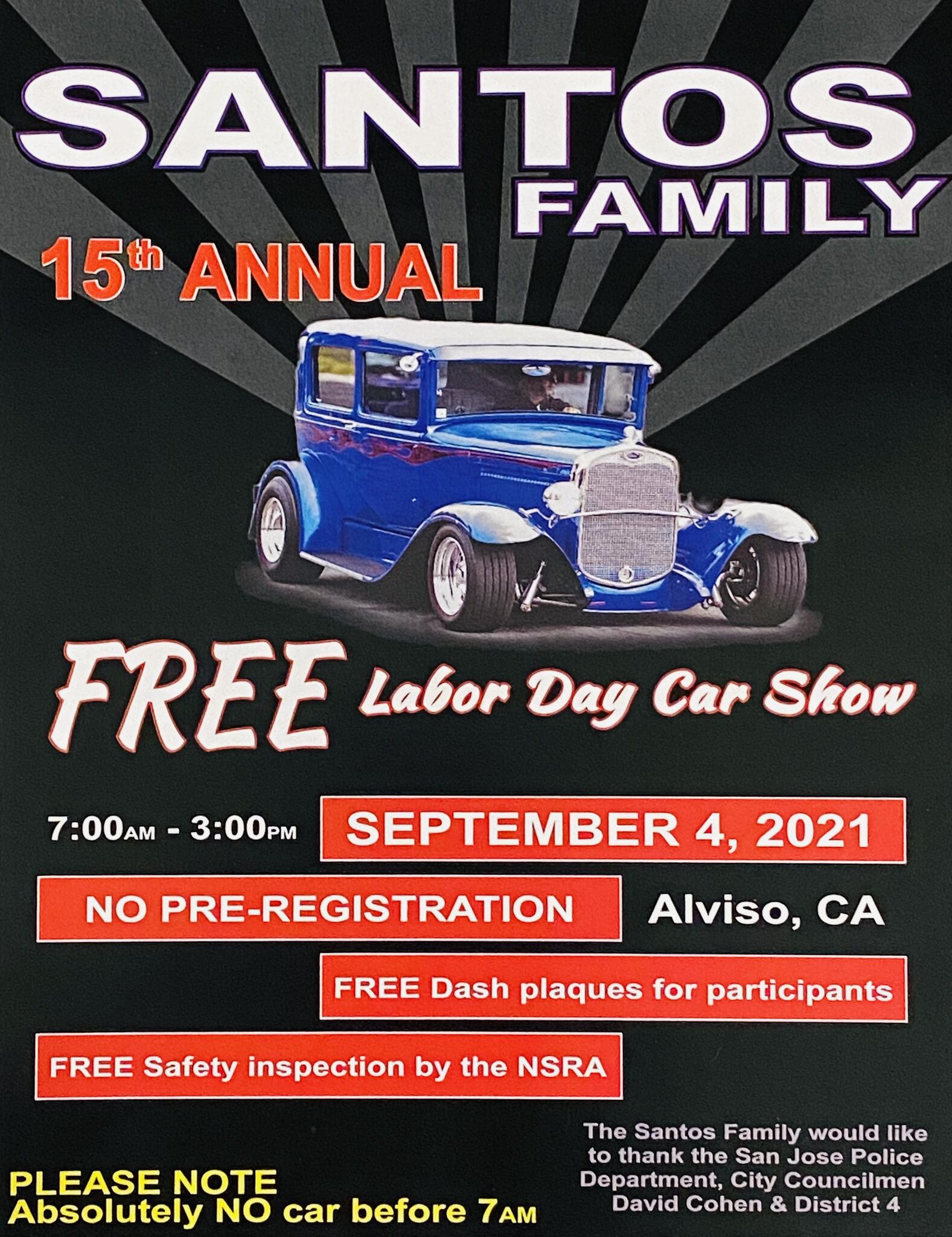 Annual Car Show Coming to Alviso on Labor Day Weekend (San José City