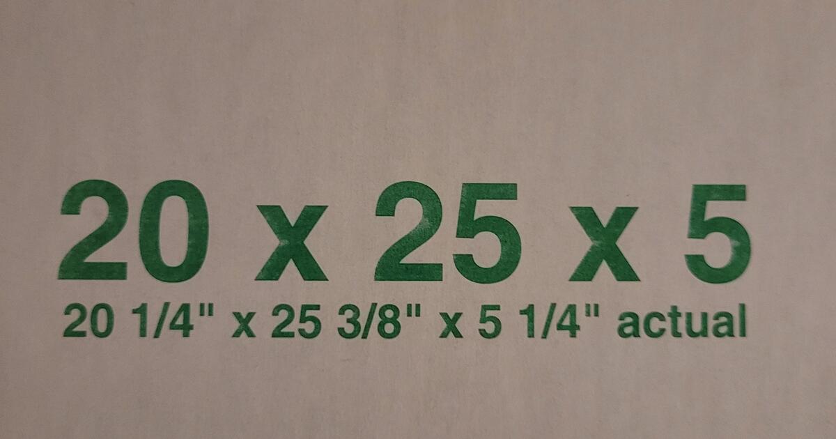 Filterbuy 20x25x5 (20 1/4" x 25 3/8" x 5 1/4" actual) MERV 13 air