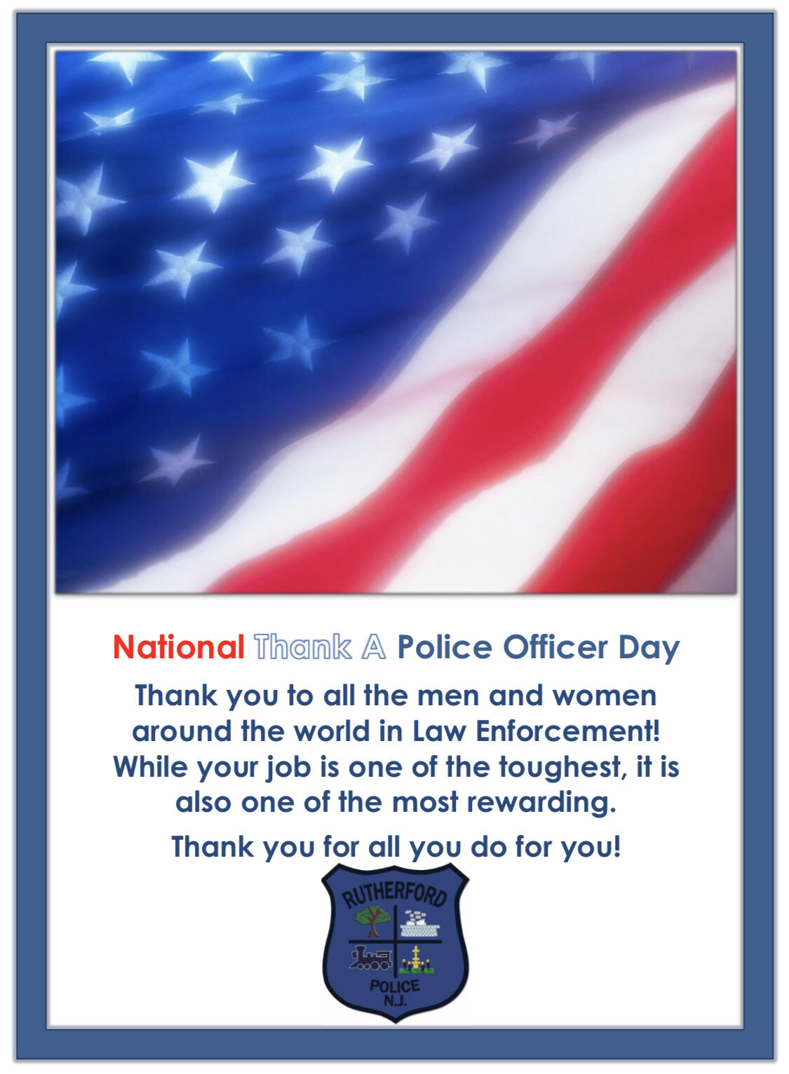 National Thank A Police Officer Day (Rutherford Police Department ...