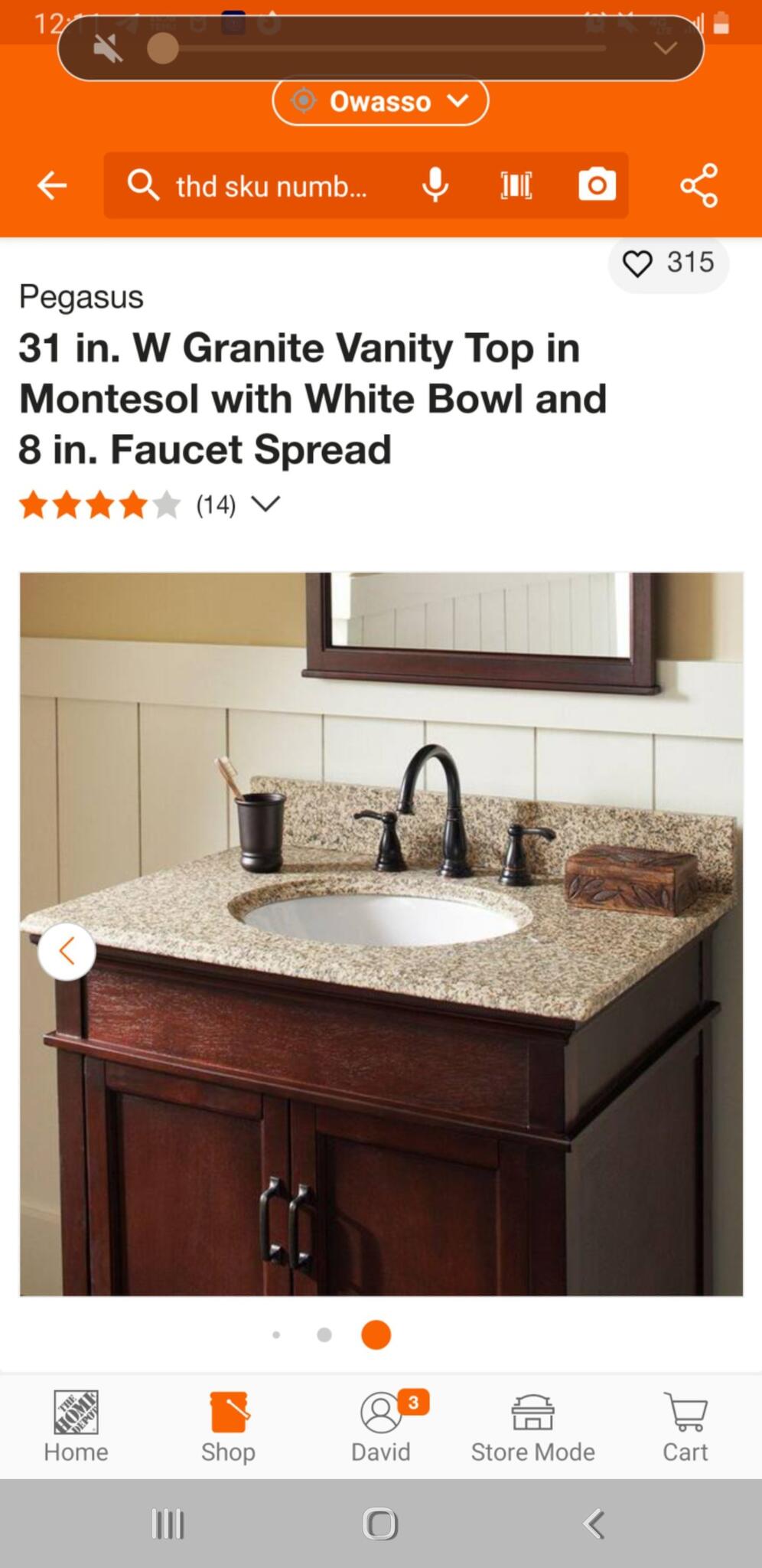 49 in. W Granite Vanity Top in Montesol with White Bowl and 8 in. Faucet Spread 49 in. W Granite Vanity Top in Montesol with White Bowl and 8 in. Faucet Spread