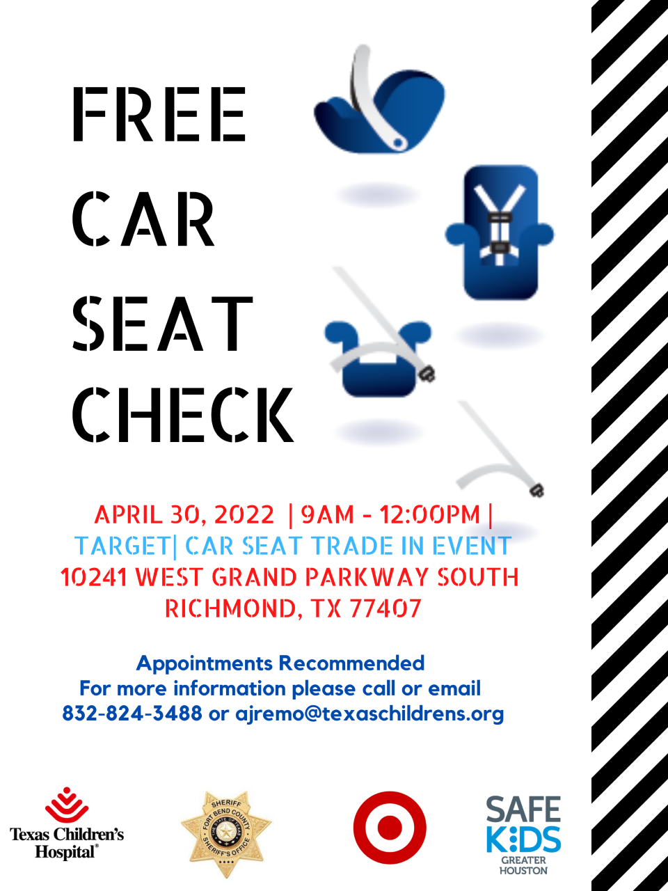 Child Safety Seat Inspection (Fort Bend County Sheriff's Office) — Nextdoor — Nextdoor