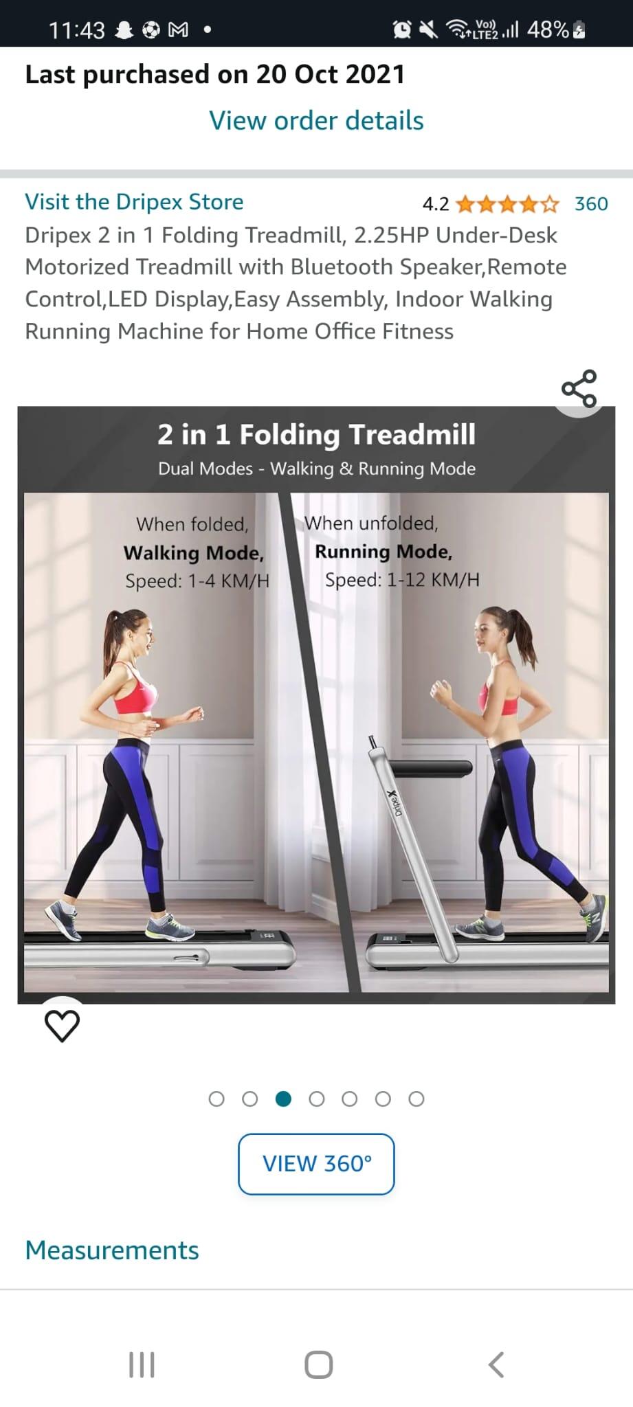 Dripex 2 in 1 folding treadmill hot sale