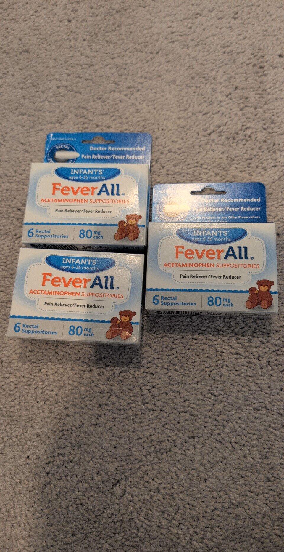 FeverAll Infant Acetaminophen Suppositories